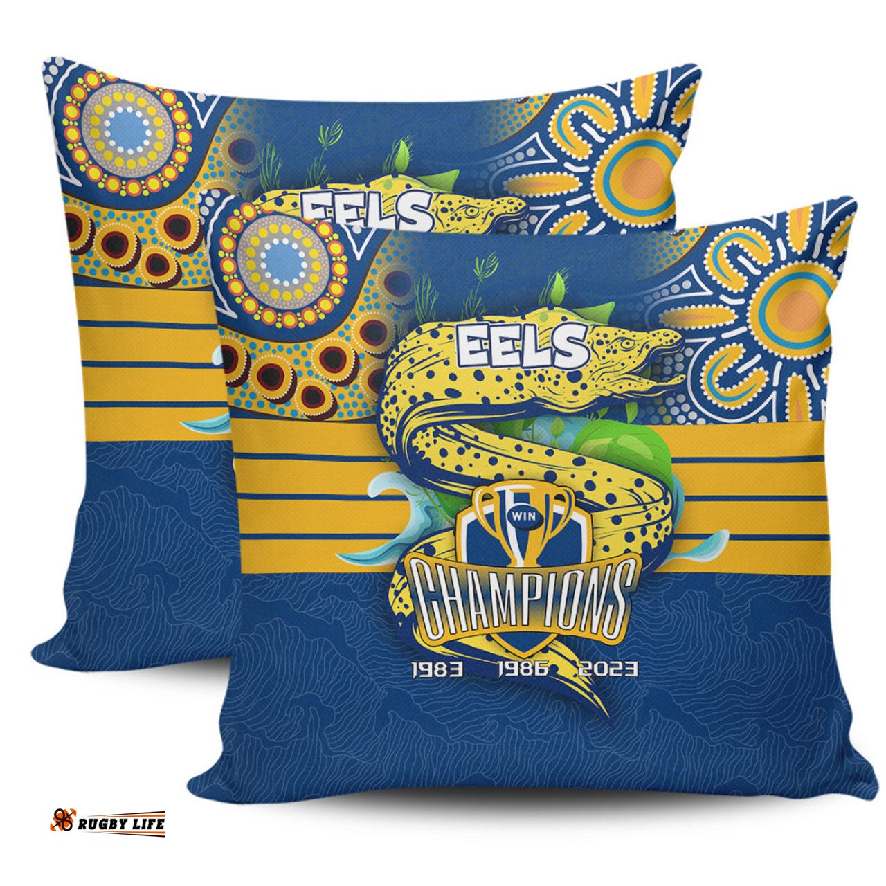 Parramatta Eels Talent Win Games But Teamwork And Intelligence Win Championships With Aboriginal Style Pillow