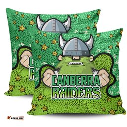 Canberra Raiders Custom Team With Dot And Star Patterns For Tough Fan Pillow
