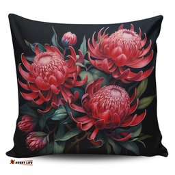 Australia Waratah Red Waratah Flowers Fine Art Ver2 Pillow