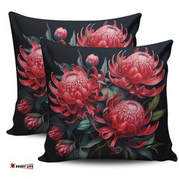 Australia Waratah Red Waratah Flowers Fine Art Ver2 Pillow