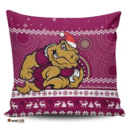 Queensland Australia Ugly Xmas With Aboriginal Patterns For Die Hard Fans Pillow