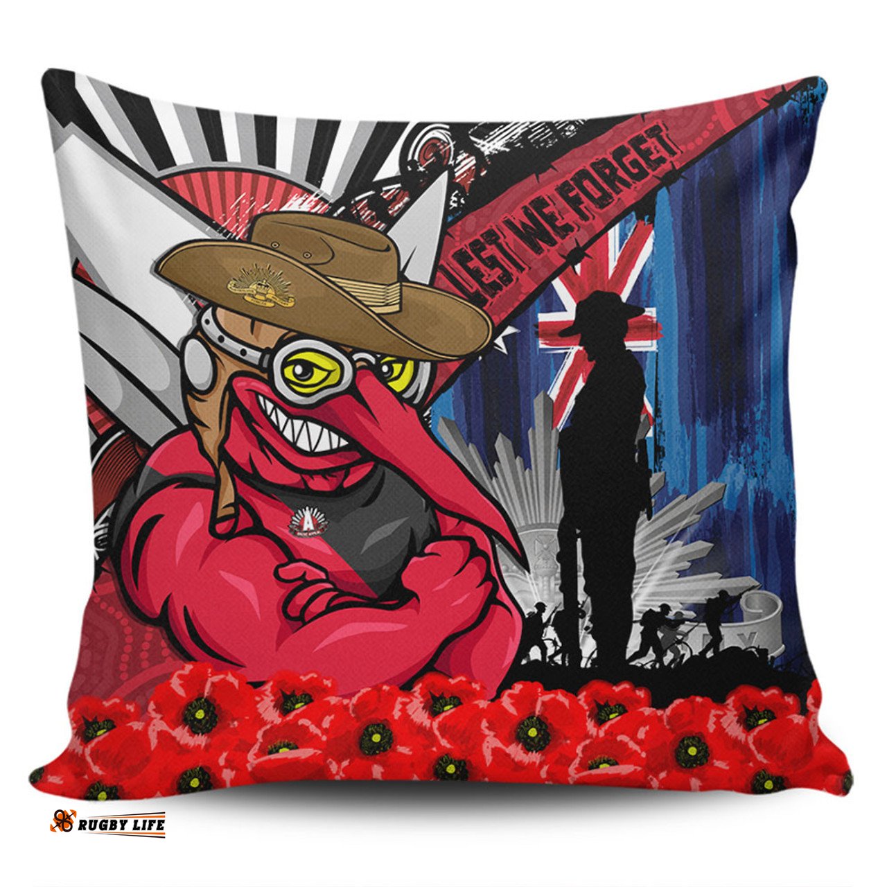 Essendon Anzac Day Honor United In Spirit Pillow