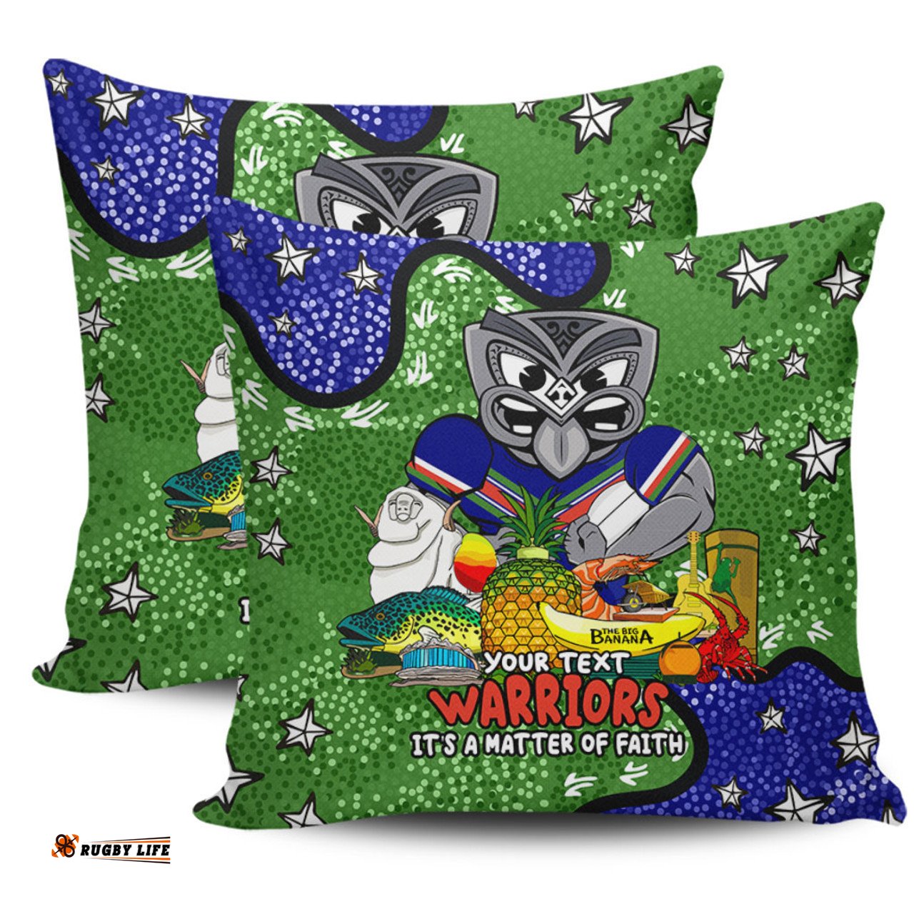 New Zealand Warriors Custom Australian Big Things Pillow
