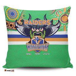 Canberra Raiders Talent Win Games But Teamwork And Intelligence Win Championships With Aboriginal Style Pillow