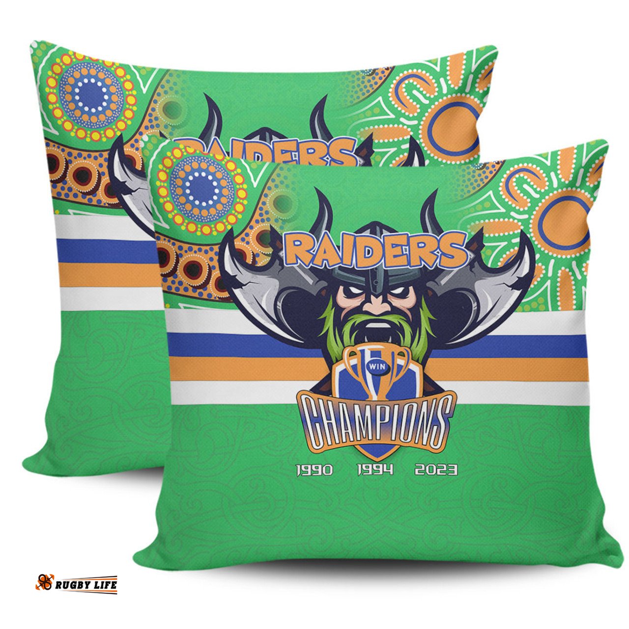 Canberra Raiders Talent Win Games But Teamwork And Intelligence Win Championships With Aboriginal Style Pillow