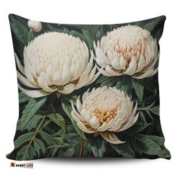 Australia Waratah White Waratah Flowers Fine Art Ver2 Pillow