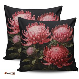 Australia Waratah Red Waratah Flowers Fine Art Ver1 Pillow