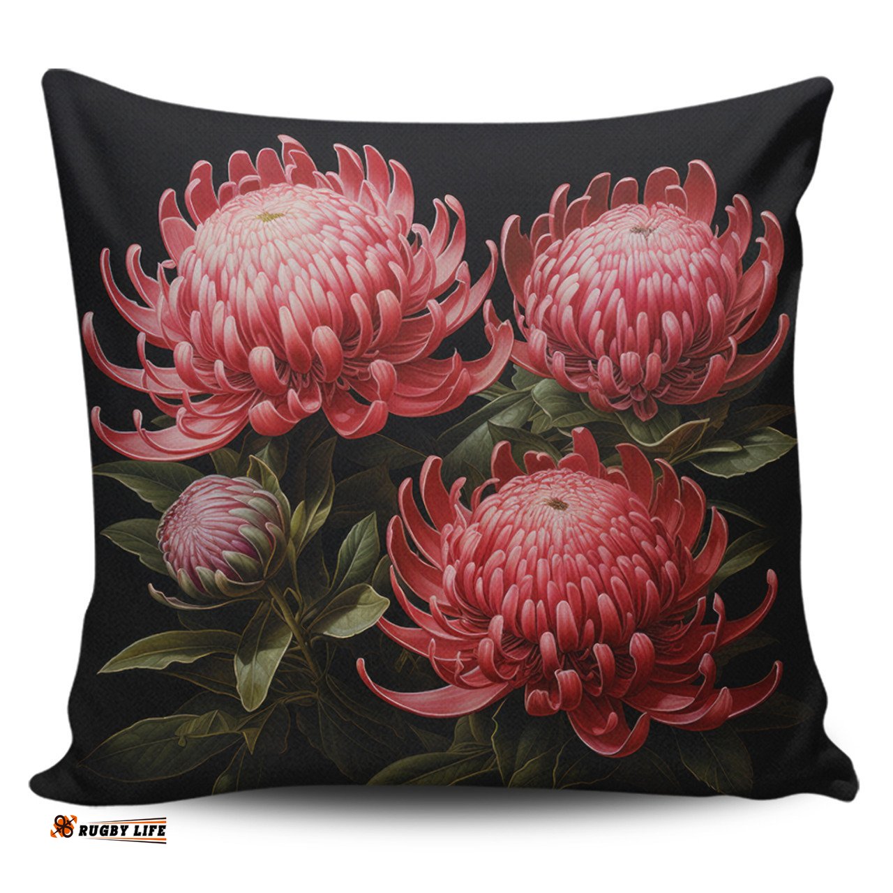 Australia Waratah Red Waratah Flowers Fine Art Ver1 Pillow