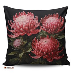 Australia Waratah Red Waratah Flowers Fine Art Ver1 Pillow