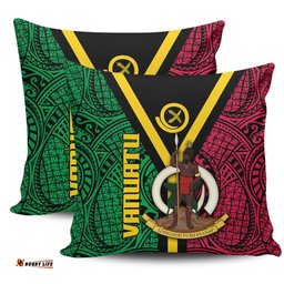 Australia South Sea Islanders Vanuatu Polynesian Flag With Coat Of Arm Pillow