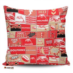 Redcliffe Dolphins Team Of Us Die Hard Fan Supporters Comic Style Pillow