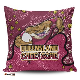 Queensland Cane Toads Custom Team With Dot And Star Patterns For Tough Fan Pillow