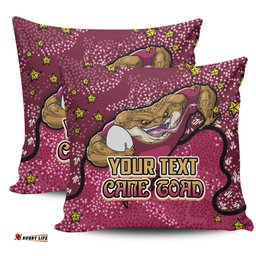 Queensland Cane Toads Custom Team With Dot And Star Patterns For Tough Fan Pillow