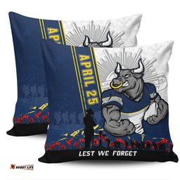 North Queensland Cowboys Anzac Day Lest We Forget Strong Fighting Spirit Pillow