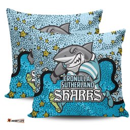 Cronulla Sutherland Sharks Custom Team With Dot And Star Patterns For Tough Fan Pillow