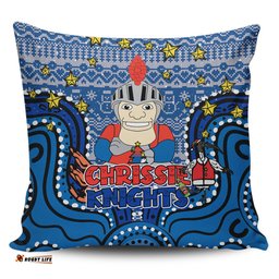 Newcastle Knights Christmas Custom Christmas Knit Patterns Vintage Jersey Ugly Pillow