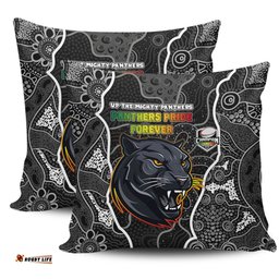 Penrith Panthers Grand Final Custom Custom Penrith Panthers With Contemporary Style Of Aboriginal Painting Pillow