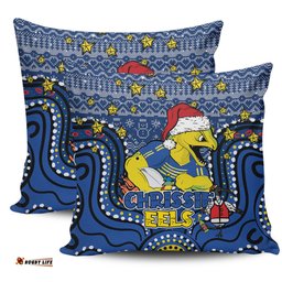 Parramatta Eels Christmas Custom Christmas Knit Patterns Vintage Jersey Ugly Pillow