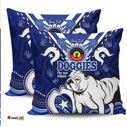 Canterbury Bankstown Bulldogs Naidoc Week Custom For Our Elders Doggies Aboriginal Inspired Pillow