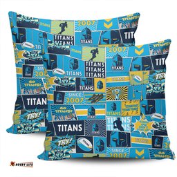 Gold Coast Titans Team Of Us Die Hard Fan Supporters Comic Style Pillow