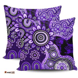 Indigenous Australian Aboriginal Aboriginal Dot Art Painting Unity Concept Pillow