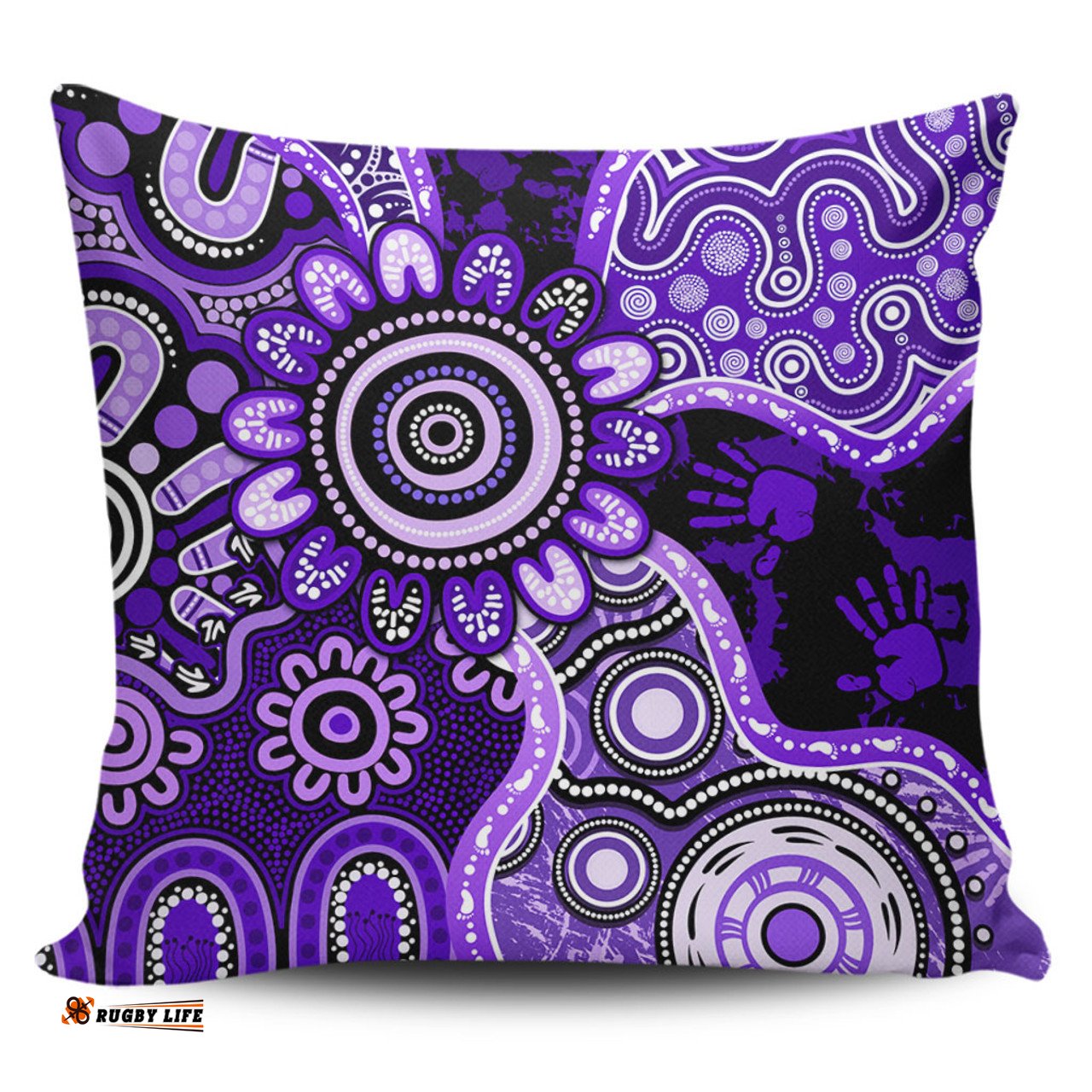 Indigenous Australian Aboriginal Aboriginal Dot Art Painting Unity Concept Pillow