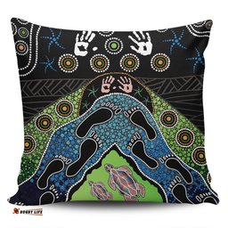 Australia Turtle���s Journey Through Dreamtime Pillow