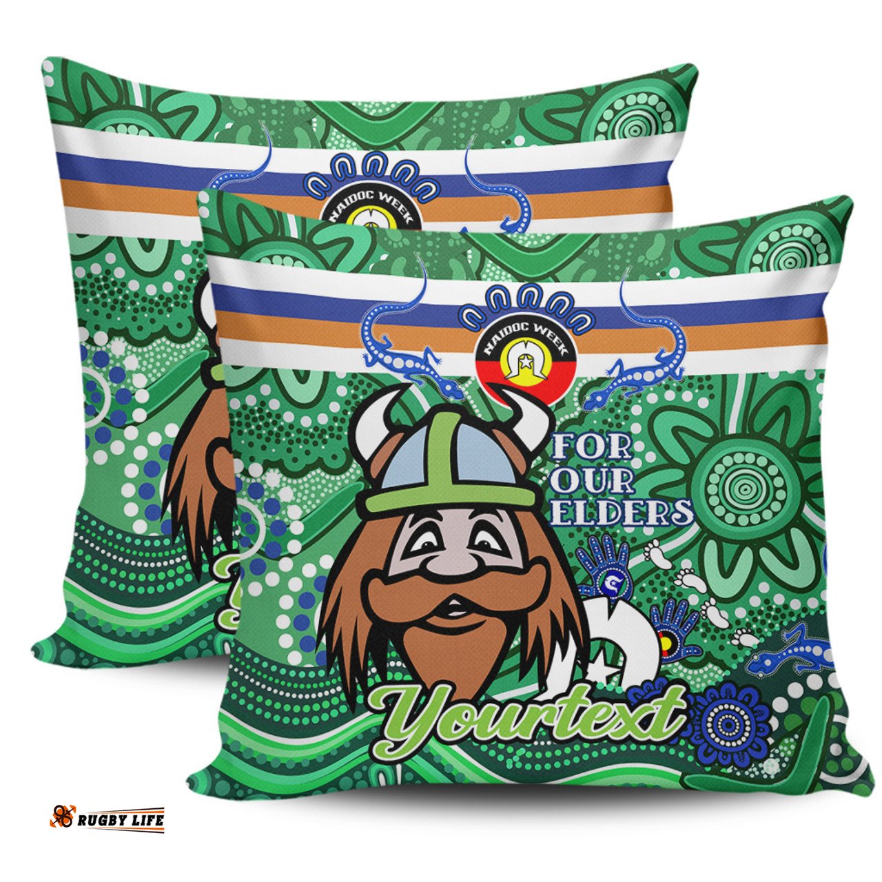 Canberra Raiders Naidoc Week Custom For Our Elders Home Jersey Pillow