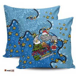 New South Wales Cockroaches Christmas Custom Let's Get Lit Chrisse Pressie Pillow
