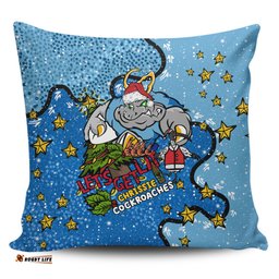 New South Wales Cockroaches Christmas Custom Let's Get Lit Chrisse Pressie Pillow