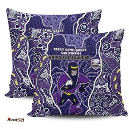 Melbourne Storm Grand Final Custom Custom Melbourne Storm With Contemporary Style Of Aboriginal Painting Pillow