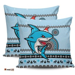 Cronulla Sutherland Sharks Australia Ugly Xmas With Aboriginal Patterns For Die Hard Fans Pillow