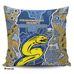 Parramatta Eels Grand Final Custom Custom Parramatta Eels With Contemporary Style Of Aboriginal Painting Pillow
