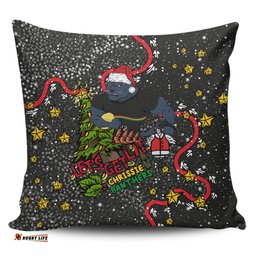 Penrith Panthers Christmas Custom Let's Get Lit Chrisse Pressie Pillow