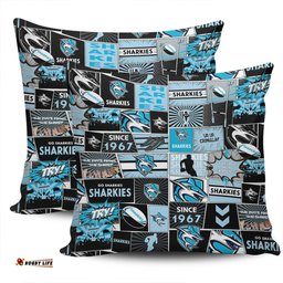 Cronulla Sutherland Sharks Team Of Us Die Hard Fan Supporters Comic Style Pillow