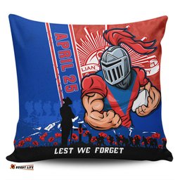 Newcastle Knights Anzac Day Lest We Forget Strong Fighting Spirit Pillow