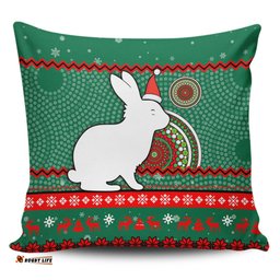 South Sydney Rabbitohs Australia Ugly Xmas With Aboriginal Patterns For Die Hard Fans Pillow