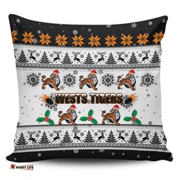 Wests Tigers Christmas Wests Tigers Special Ugly Christmas Pillow
