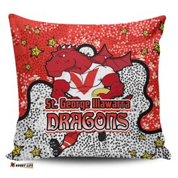 St. George Illawarra Dragons Custom Team With Dot And Star Patterns For Tough Fan Pillow