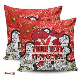 St. George Illawarra Dragons Custom Team With Dot And Star Patterns For Tough Fan Pillow