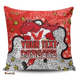 St. George Illawarra Dragons Custom Team With Dot And Star Patterns For Tough Fan Pillow