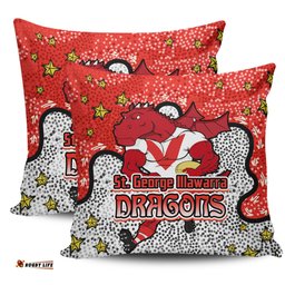 St. George Illawarra Dragons Custom Team With Dot And Star Patterns For Tough Fan Pillow