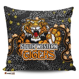 Wests Tigers Custom Team With Dot And Star Patterns For Tough Fan Pillow