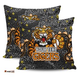 Wests Tigers Custom Team With Dot And Star Patterns For Tough Fan Pillow