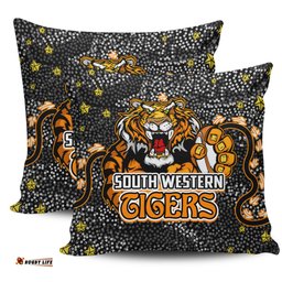 Wests Tigers Custom Team With Dot And Star Patterns For Tough Fan Pillow