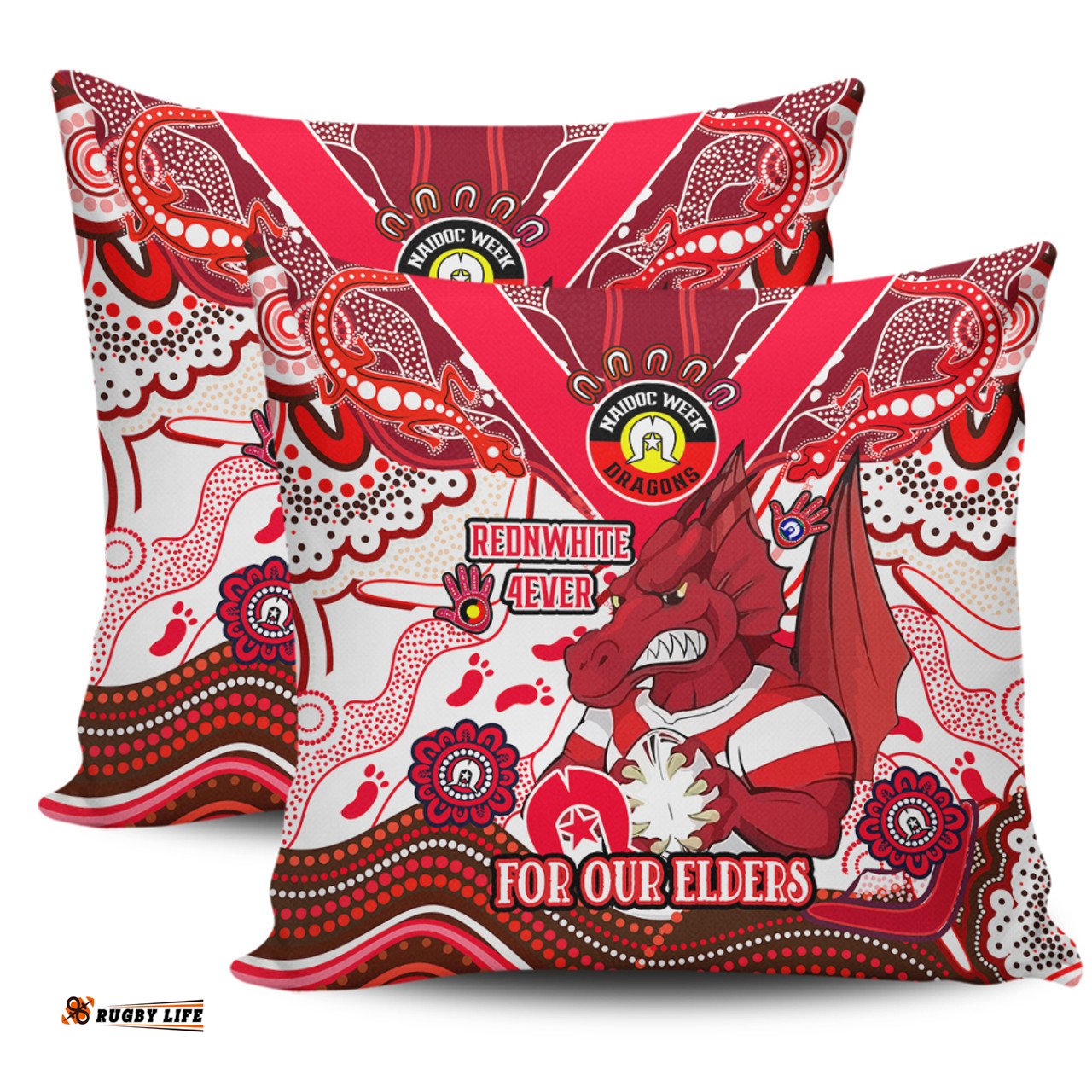 St. George Illawarra Dragons Naidoc Week Custom For Our Elders Home Jersey Pillow