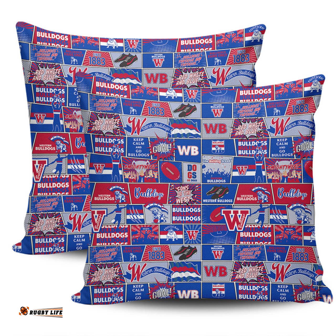 Western Bulldogs Legacy Of The Pride Comic Style Pillow