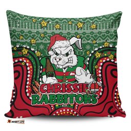 South Sydney Rabbitohs Custom Christmas Knit Patterns Vintage Jersey Ugly Pillow