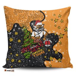 Wests Tigers Christmas Custom Let's Get Lit Chrisse Pressie Pillow