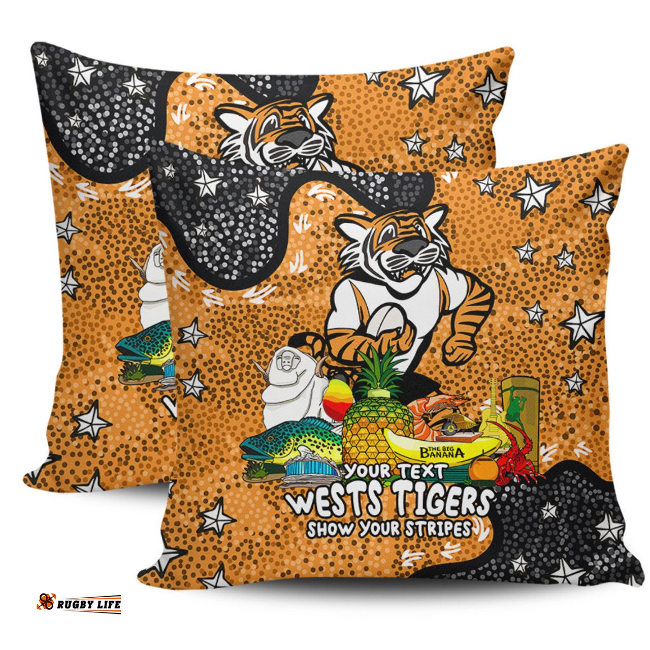 Wests Tigers Custom Australian Big Things Pillow
